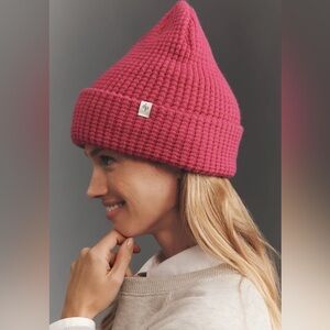 Daily Practice for Anthropologie
 Waffle-Knit Green Beanie NWOT